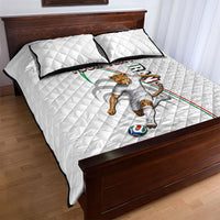 Personalized Iran Football Cheetah Quilt Bed Set Team Melli Persian Soccer Graphic Art