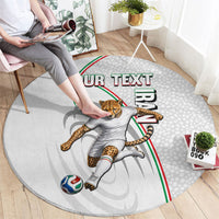Personalized Iran Football Cheetah Round Carpet Team Melli Persian Soccer Graphic Art