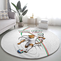 Personalized Iran Football Cheetah Round Carpet Team Melli Persian Soccer Graphic Art