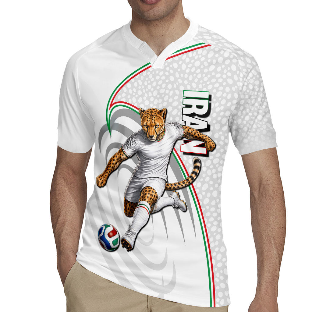 Personalized Iran Football Cheetah Rugby Jersey Team Melli Persian Soccer Graphic Art