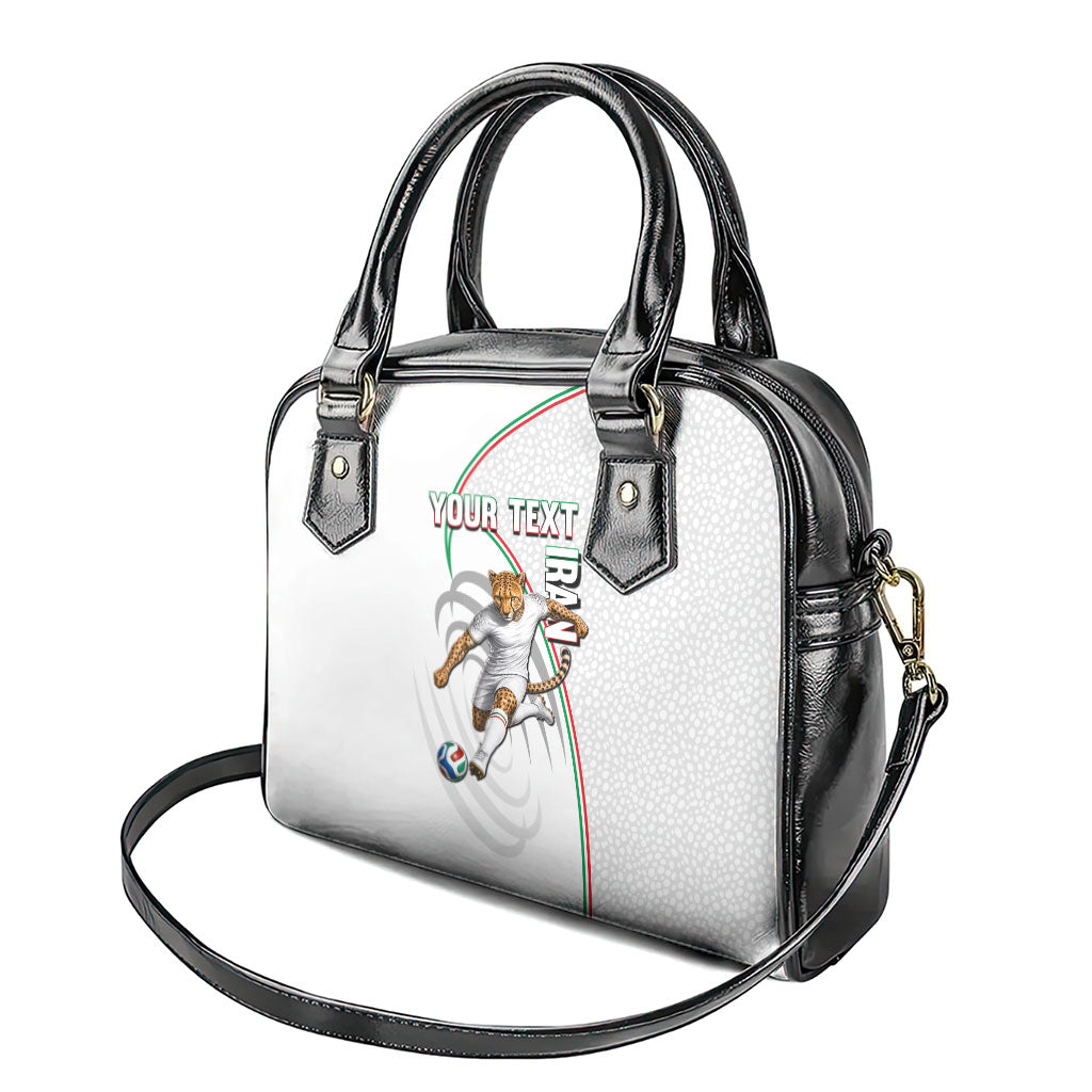 Personalized Iran Football Cheetah Shoulder Handbag Team Melli Persian Soccer Graphic Art