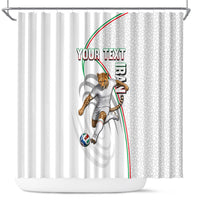 Personalized Iran Football Cheetah Shower Curtain Team Melli Persian Soccer Graphic Art
