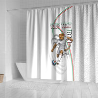 Personalized Iran Football Cheetah Shower Curtain Team Melli Persian Soccer Graphic Art