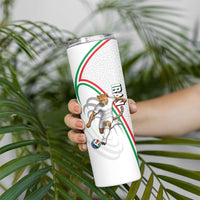 Personalized Iran Football Cheetah Skinny Tumbler Team Melli Persian Soccer Graphic Art
