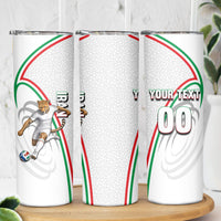 Personalized Iran Football Cheetah Skinny Tumbler Team Melli Persian Soccer Graphic Art