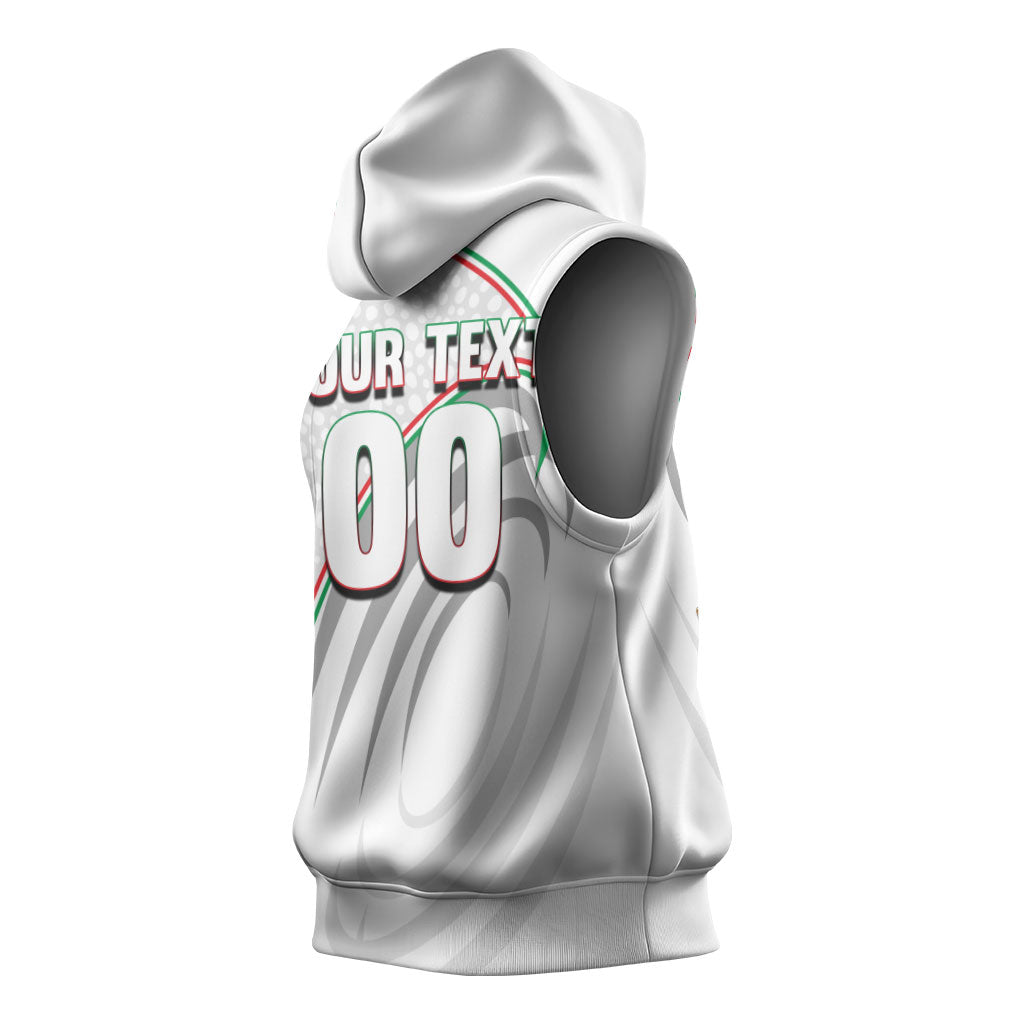 Personalized Iran Football Cheetah Sleeveless Hoodie Team Melli Persian Soccer Graphic Art