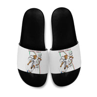 Personalized Iran Football Cheetah Slide Sandals Team Melli Persian Soccer Graphic Art