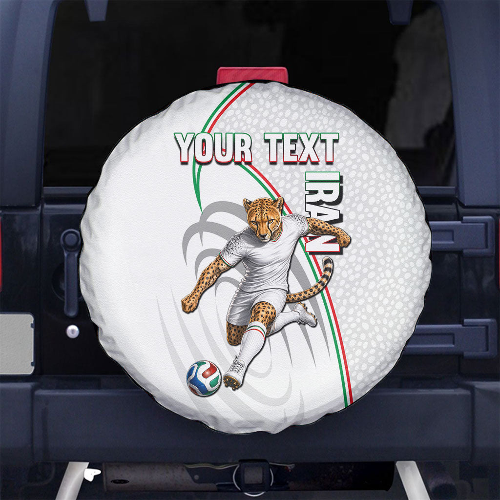 Personalized Iran Football Cheetah Spare Tire Cover Team Melli Persian Soccer Graphic Art