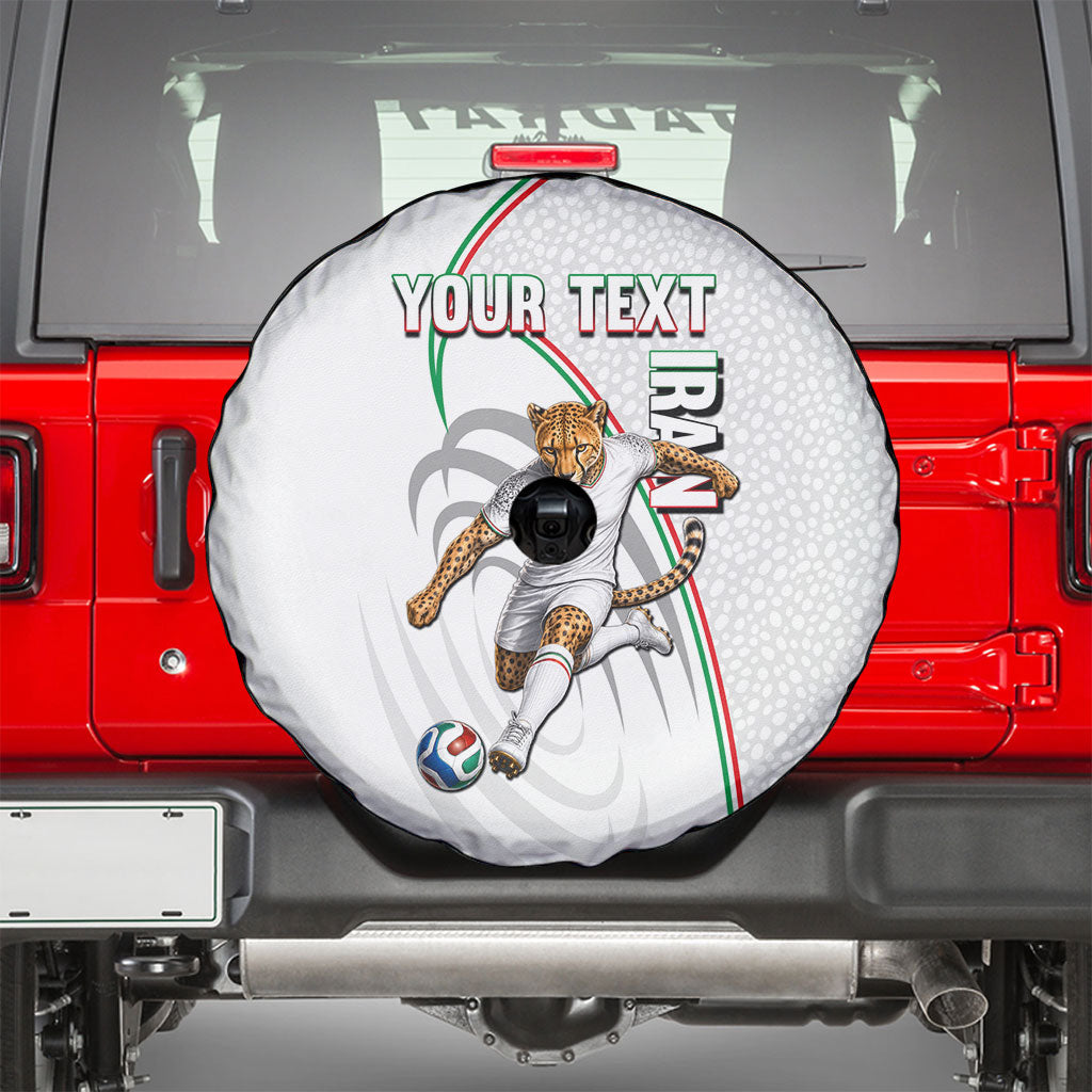 Personalized Iran Football Cheetah Spare Tire Cover Team Melli Persian Soccer Graphic Art