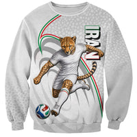Personalized Iran Football Cheetah Sweatshirt Team Melli Persian Soccer Graphic Art
