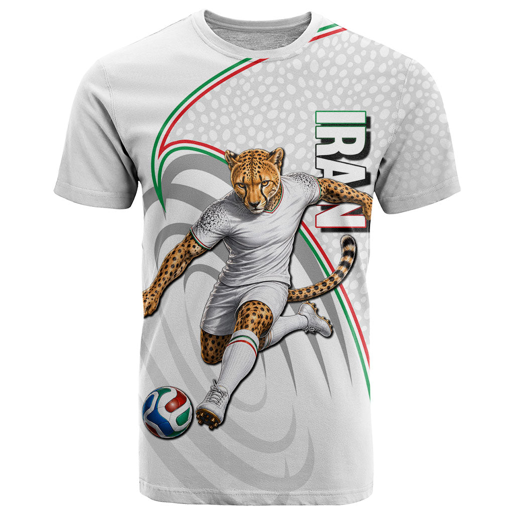 Personalized Iran Football Cheetah T Shirt Team Melli Persian Soccer Graphic Art