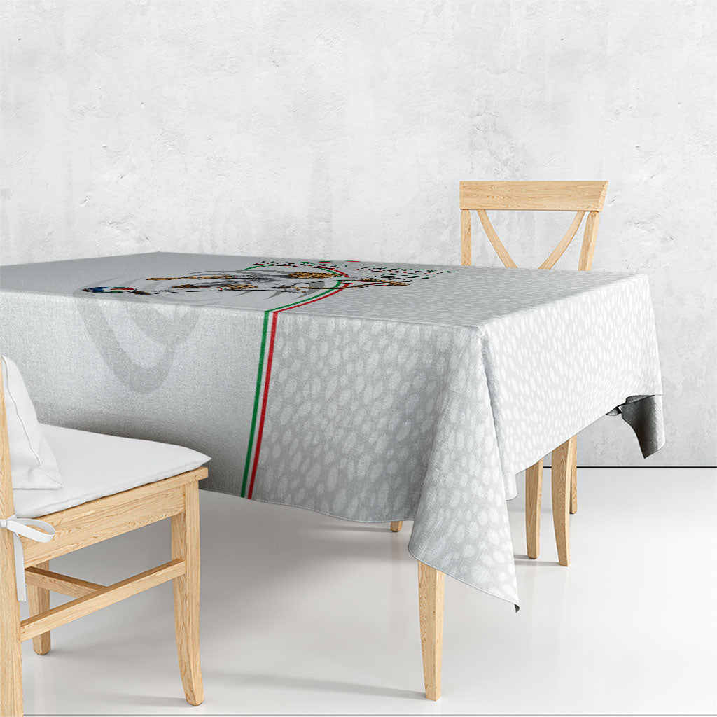 Personalized Iran Football Cheetah Tablecloth Team Melli Persian Soccer Graphic Art