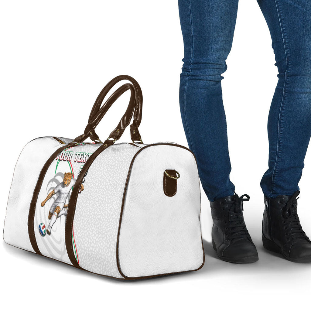 Personalized Iran Football Cheetah Travel Bag Team Melli Persian Soccer Graphic Art