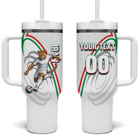 Personalized Iran Football Cheetah Tumbler With Handle Team Melli Persian Soccer Graphic Art