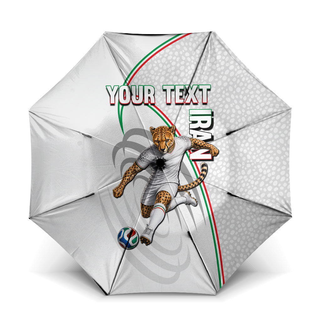 Personalized Iran Football Cheetah Umbrella Team Melli Persian Soccer Graphic Art