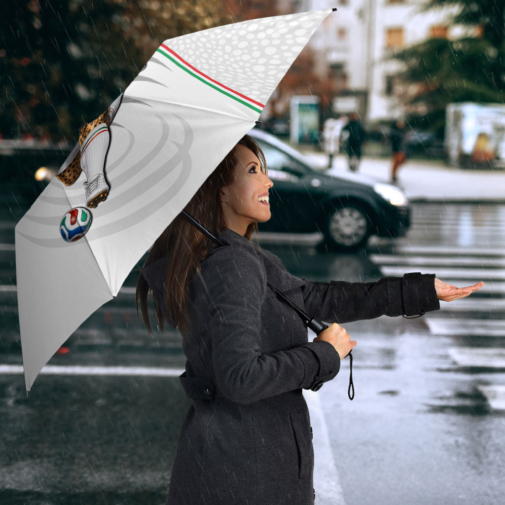 Personalized Iran Football Cheetah Umbrella Team Melli Persian Soccer Graphic Art