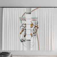Personalized Iran Football Cheetah Window Curtain Team Melli Persian Soccer Graphic Art