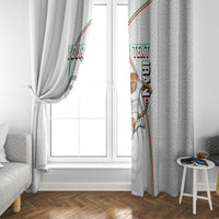Personalized Iran Football Cheetah Window Curtain Team Melli Persian Soccer Graphic Art