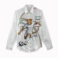 Personalized Iran Football Cheetah Women Casual Shirt Team Melli Persian Soccer Graphic Art