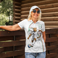 Personalized Iran Football Cheetah Women Polo Shirt Team Melli Persian Soccer Graphic Art
