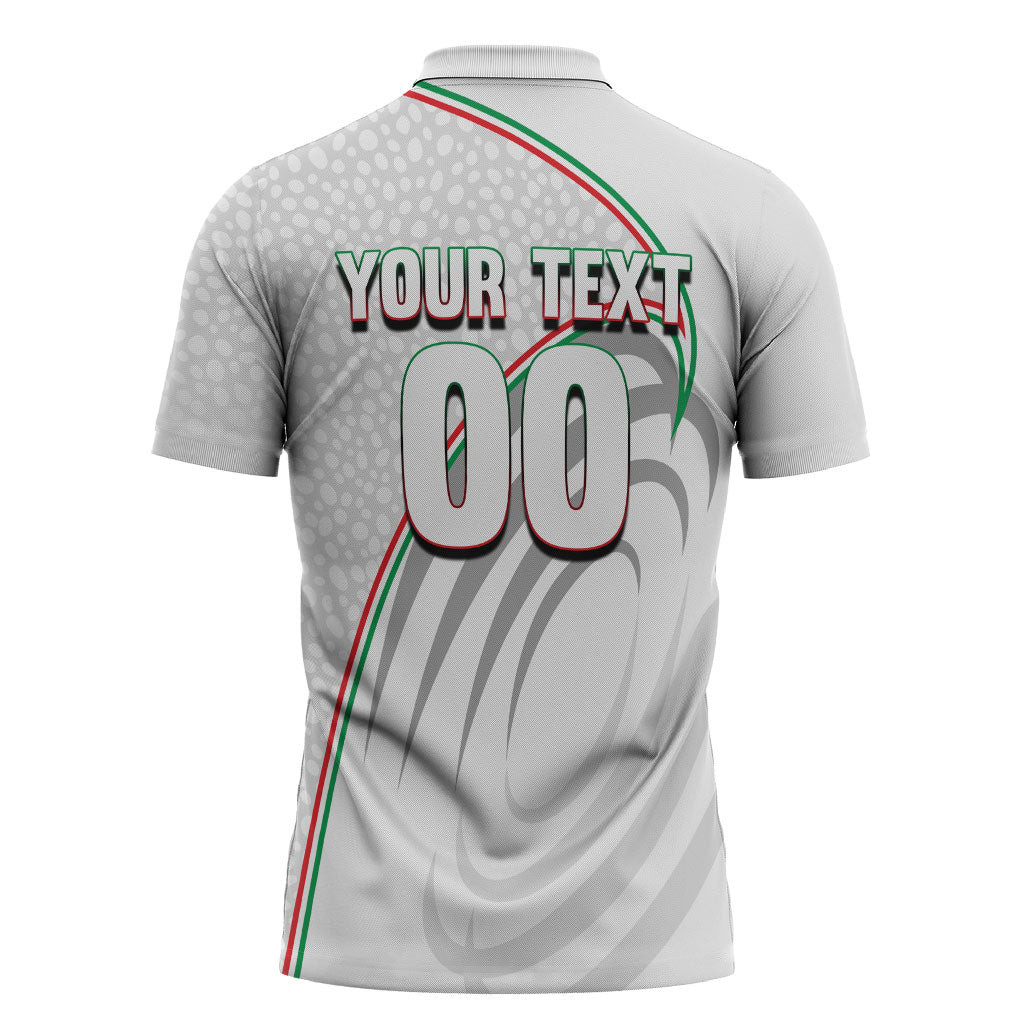 Personalized Iran Football Cheetah Zipper Polo Shirt Team Melli Persian Soccer Graphic Art