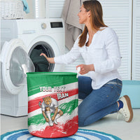 Personalized Iran Football Team Melli Laundry Basket Iranian Cheetah Patriotic Flag