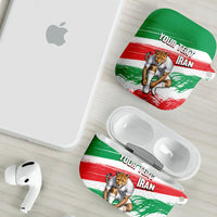 Personalized Iran Football Team Melli AirPods Case Iranian Cheetah Patriotic Flag