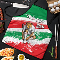 Personalized Iran Football Team Melli Apron Iranian Cheetah Patriotic Flag