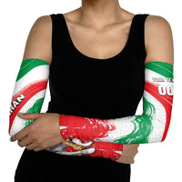 Personalized Iran Football Team Melli Arm Sleeves Iranian Cheetah Patriotic Flag