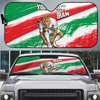 Personalized Iran Football Team Melli Auto Sun Shade Iranian Cheetah Patriotic Flag