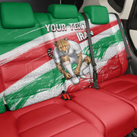 Personalized Iran Football Team Melli Back Car Seat Cover Iranian Cheetah Patriotic Flag