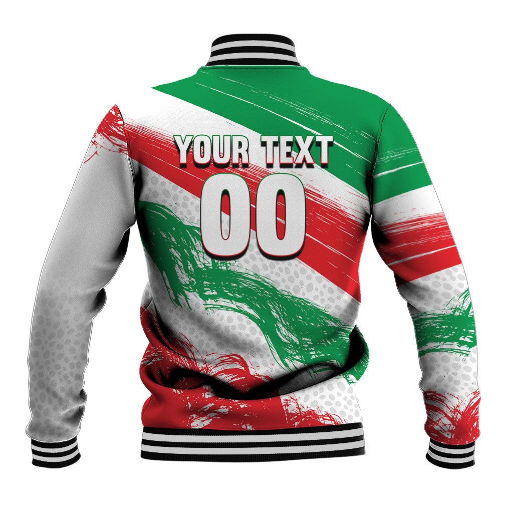Personalized Iran Football Team Melli Baseball Jacket Iranian Cheetah Patriotic Flag