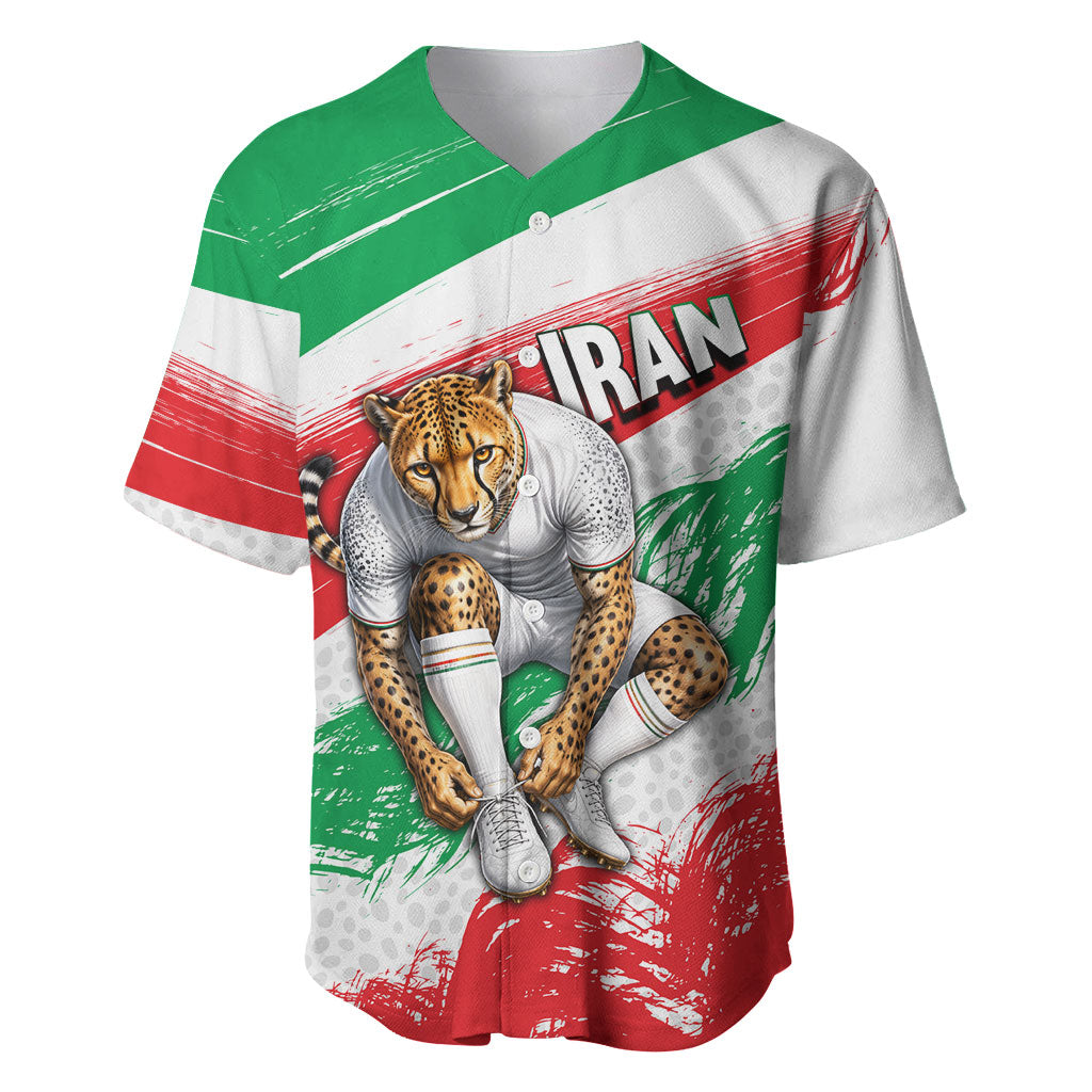 Personalized Iran Football Team Melli Baseball Jersey Iranian Cheetah Patriotic Flag
