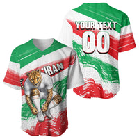 Personalized Iran Football Team Melli Baseball Jersey Iranian Cheetah Patriotic Flag
