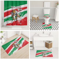 Personalized Iran Football Team Melli Bathroom Set Iranian Cheetah Patriotic Flag