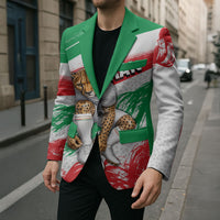 Personalized Iran Football Team Melli Blazer Iranian Cheetah Patriotic Flag