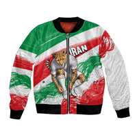 Personalized Iran Football Team Melli Bomber Jacket Iranian Cheetah Patriotic Flag