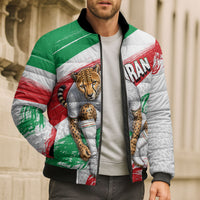 Personalized Iran Football Team Melli Bomber Puffer Jacket Iranian Cheetah Patriotic Flag