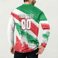 Personalized Iran Football Team Melli Button Sweatshirt Iranian Cheetah Patriotic Flag