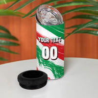 Personalized Iran Football Team Melli 4 in 1 Can Cooler Tumbler Iranian Cheetah Patriotic Flag
