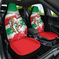 Personalized Iran Football Team Melli Car Seat Cover Iranian Cheetah Patriotic Flag