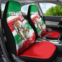 Personalized Iran Football Team Melli Car Seat Cover Iranian Cheetah Patriotic Flag