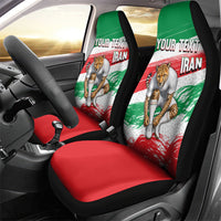 Personalized Iran Football Team Melli Car Seat Cover Iranian Cheetah Patriotic Flag