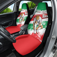 Personalized Iran Football Team Melli Car Seat Cover Iranian Cheetah Patriotic Flag
