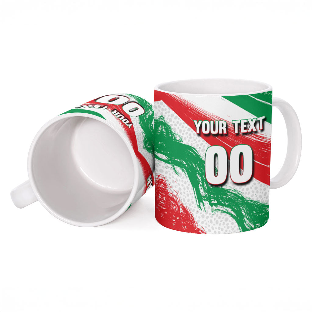 Personalized Iran Football Team Melli Ceramic Mug Iranian Cheetah Patriotic Flag