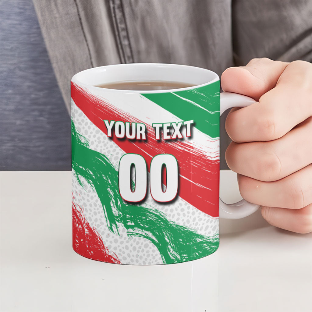 Personalized Iran Football Team Melli Ceramic Mug Iranian Cheetah Patriotic Flag