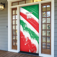 Personalized Iran Football Team Melli Door Cover Iranian Cheetah Patriotic Flag