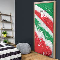 Personalized Iran Football Team Melli Door Cover Iranian Cheetah Patriotic Flag