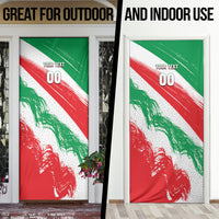 Personalized Iran Football Team Melli Door Cover Iranian Cheetah Patriotic Flag