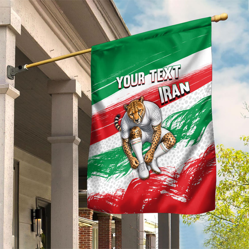 Personalized Iran Football Team Melli Garden Flag Iranian Cheetah Patriotic Flag